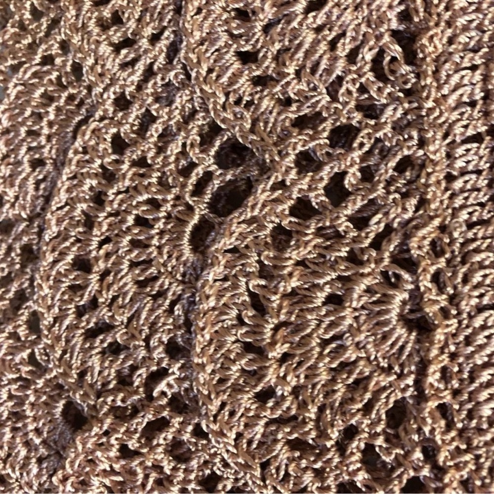 VENUS Crochet Dress in Light Brown - Picture 5 of 7